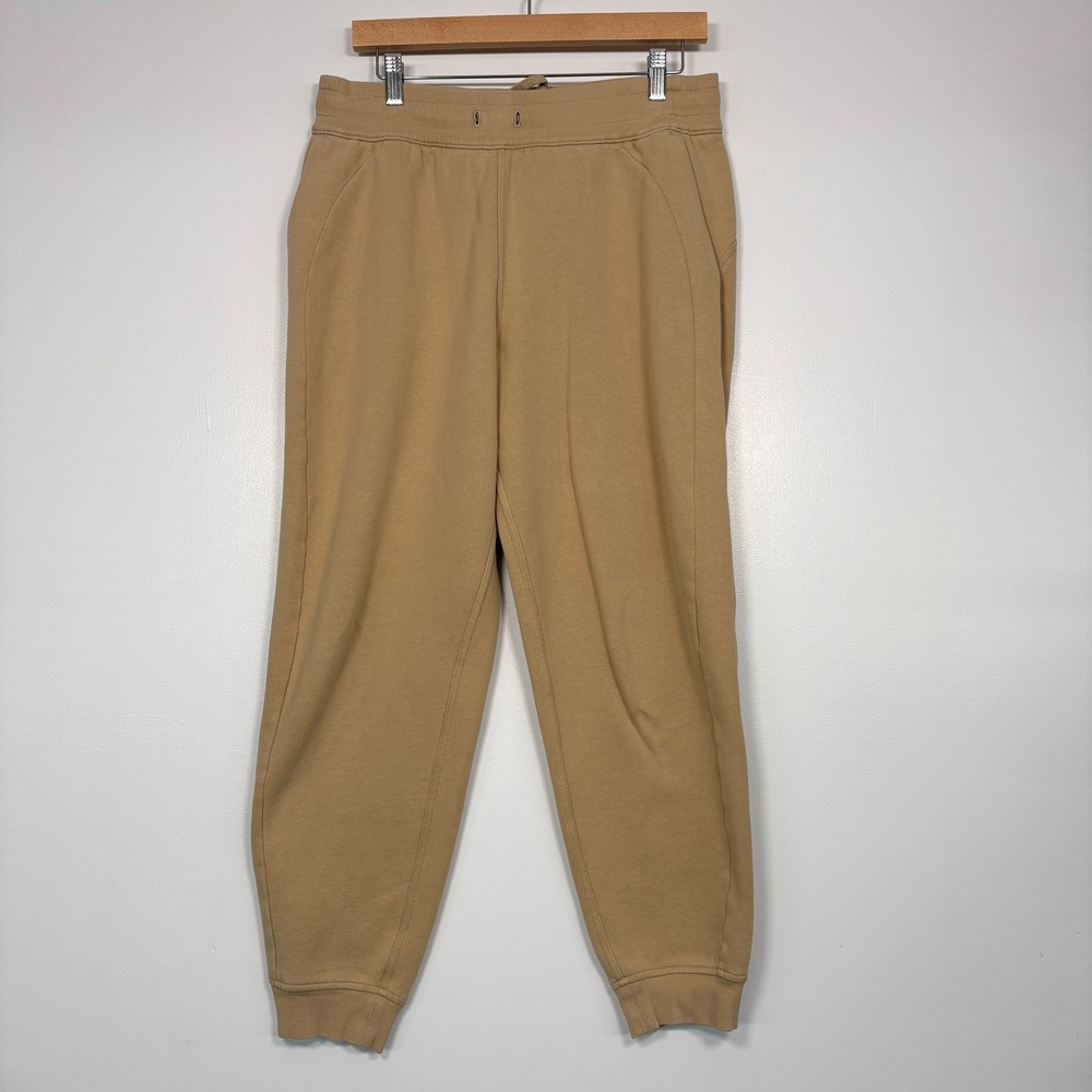Lululemon Womens Scuba High-Rise Jogger 8‎ Tan Fleece Sweatpants Pockets
